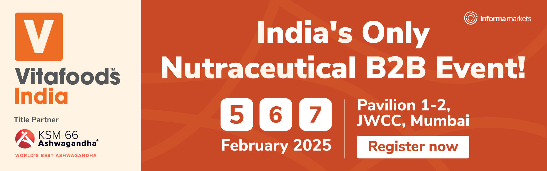 Already registered for Vitafoods India 2025 ?