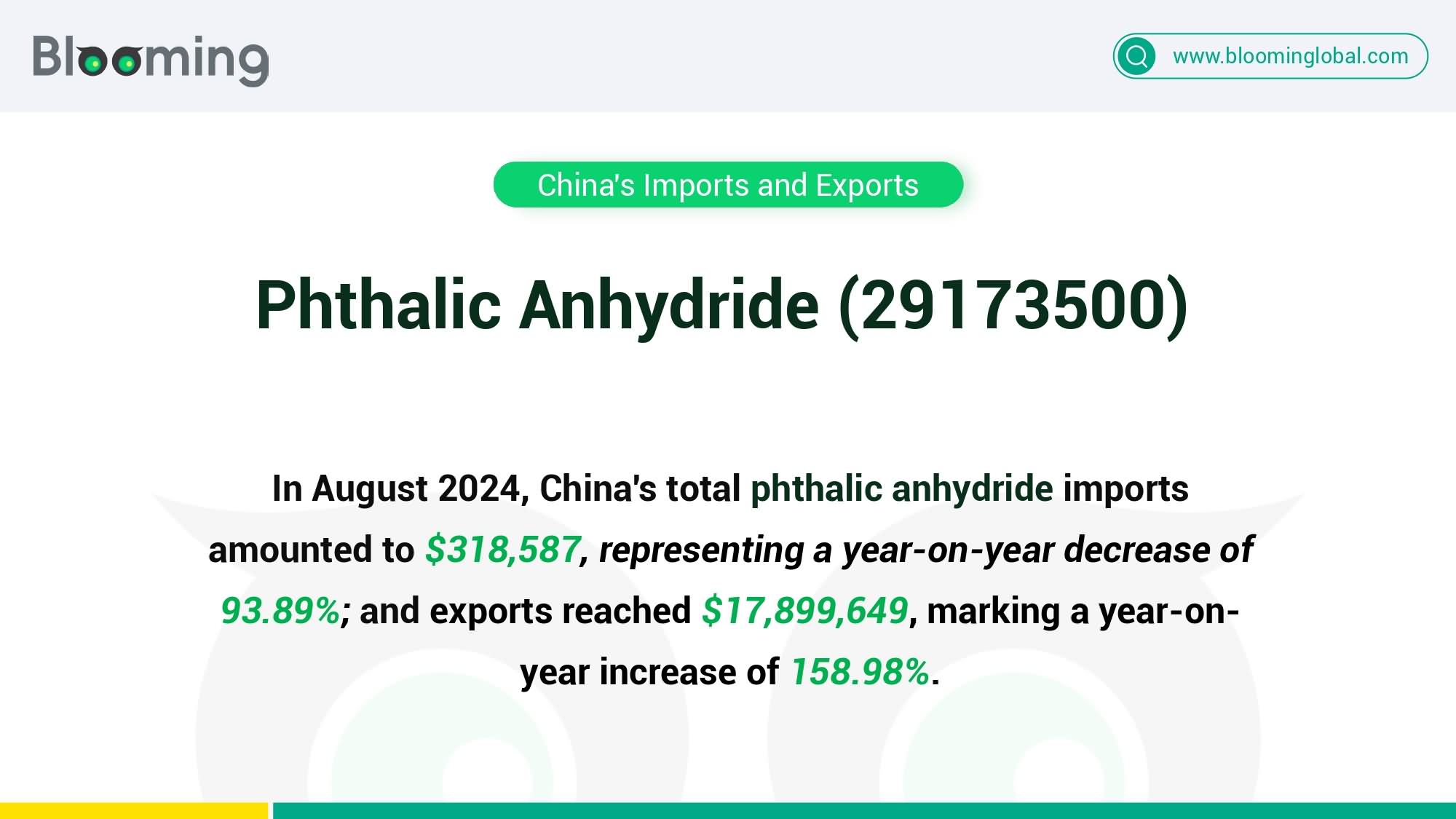 August 2024 China Phthalic Anhydride Imports and Exports Report